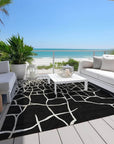 LOOMLAN Rugs Nazira Black Washable Indoor-Outdoor Rug