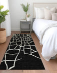 LOOMLAN Rugs Nazira Black Washable Indoor-Outdoor Rug