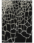 LOOMLAN Rugs Nazira Black Washable Indoor-Outdoor Rug