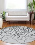 LOOMLAN Rugs Nazira Gray Washable Indoor-Outdoor Rug