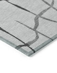 LOOMLAN Rugs Nazira Gray Washable Indoor-Outdoor Rug