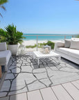 LOOMLAN Rugs Nazira Gray Washable Indoor-Outdoor Rug