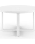 Newport Aluminum Round Outdoor Dining Table - LOOMLAN - Sunset West - Outdoor Dining Tables