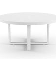 Newport Aluminum Round Outdoor Dining Table - LOOMLAN - Sunset West - Outdoor Dining Tables