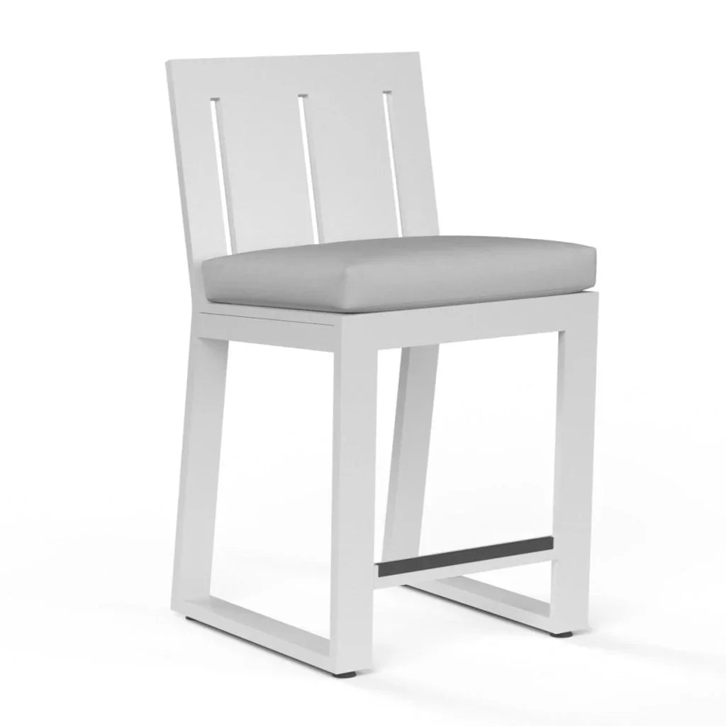 Newport Sunbrella Outdoor Barstool - LOOMLAN - Sunset West - Outdoor Bar Stools