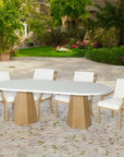 Nicolya Outdoor Oval Dining Table - LOOMLAN - Castelle - Outdoor Dining Tables