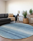 LOOMLAN Rugs Nira Blue Washable Indoor-Outdoor Rug