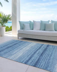 LOOMLAN Rugs Nira Blue Washable Indoor-Outdoor Rug