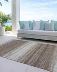 LOOMLAN Rugs Nira Brown Washable Indoor-Outdoor Rug