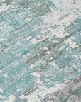LOOMLAN Rugs Nixane Blue Washable Indoor-Outdoor Rug