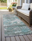 LOOMLAN Rugs Nixane Blue Washable Indoor-Outdoor Rug