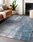 LOOMLAN Rugs Nocturne Blue Washable Indoor-Outdoor Rug