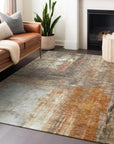 LOOMLAN Rugs Nocturne Orange Washable Indoor-Outdoor Rug