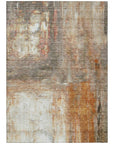 LOOMLAN Rugs Nocturne Orange Washable Indoor-Outdoor Rug