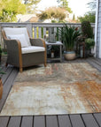 LOOMLAN Rugs Nocturne Orange Washable Indoor-Outdoor Rug