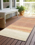 LOOMLAN Rugs Noe Orange Washable Indoor-Outdoor Rug