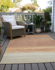 LOOMLAN Rugs Noe Orange Washable Indoor-Outdoor Rug