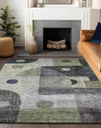 LOOMLAN Rugs Noel Aloe Washable Indoor-Outdoor Rug