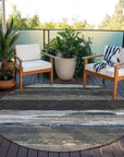 LOOMLAN Rugs Nomaria Black Washable Indoor-Outdoor Rug