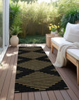 LOOMLAN Rugs Norelia Black Washable Indoor-Outdoor Rug
