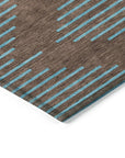 LOOMLAN Rugs Norelia Brown Washable Indoor-Outdoor Rug