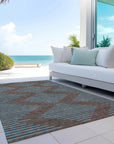 LOOMLAN Rugs Norelia Brown Washable Indoor-Outdoor Rug