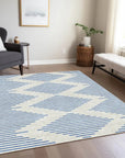 LOOMLAN Rugs Norelia Ivory Washable Indoor-Outdoor Rug
