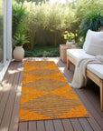 LOOMLAN Rugs Norelia Orange Washable Indoor-Outdoor Rug