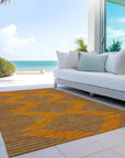 LOOMLAN Rugs Norelia Orange Washable Indoor-Outdoor Rug