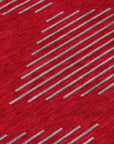 LOOMLAN Rugs Norelia Red Washable Indoor-Outdoor Rug