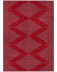 LOOMLAN Rugs Norelia Red Washable Indoor-Outdoor Rug