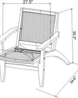 Seasonal Living Norway Outdoor Lounge Chair & Footstool Set of Two