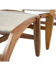 Seasonal Living Norway Outdoor Lounge Chair & Footstool Set of Two