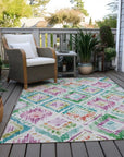 LOOMLAN Rugs Nova Teal Washable Indoor-Outdoor Rug