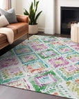 LOOMLAN Rugs Nova Teal Washable Indoor-Outdoor Rug