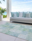 LOOMLAN Rugs Novanta Blue Washable Indoor-Outdoor Rug