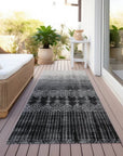 LOOMLAN Rugs Novelle Black Washable Indoor-Outdoor Rug