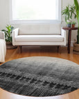 LOOMLAN Rugs Novelle Black Washable Indoor-Outdoor Rug