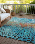 LOOMLAN Rugs Nuvane Blue Washable Indoor-Outdoor Rug