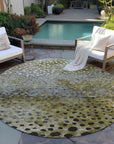 LOOMLAN Rugs Nuvane Brown Washable Indoor-Outdoor Rug