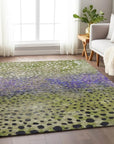 LOOMLAN Rugs Nuvane Green Washable Indoor-Outdoor Rug