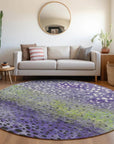 LOOMLAN Rugs Nuvane Purple Washable Indoor-Outdoor Rug
