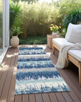 LOOMLAN Rugs Nyelle Blue Washable Indoor-Outdoor Rug