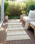 LOOMLAN Rugs Nyelle Ivory Washable Indoor-Outdoor Rug