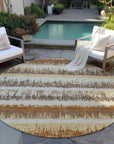 LOOMLAN Rugs Nyelle Mocha Washable Indoor-Outdoor Rug
