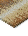LOOMLAN Rugs Nyelle Mocha Washable Indoor-Outdoor Rug