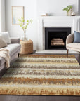 LOOMLAN Rugs Nyelle Mocha Washable Indoor-Outdoor Rug