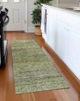 LOOMLAN Rugs Nymara Green Washable Indoor-Outdoor Rug