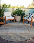 LOOMLAN Rugs Nyra Gray Washable Indoor-Outdoor Rug