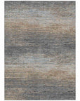 LOOMLAN Rugs Nyra Gray Washable Indoor-Outdoor Rug